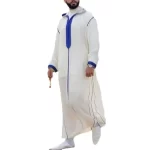 Importé - Boubou Marocain Homme Décontractée Tendance - Blanc